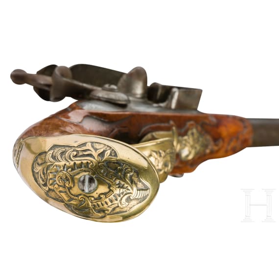 A pair of flintlock pistols, Daniel Thiermay in Paris, circa 1740