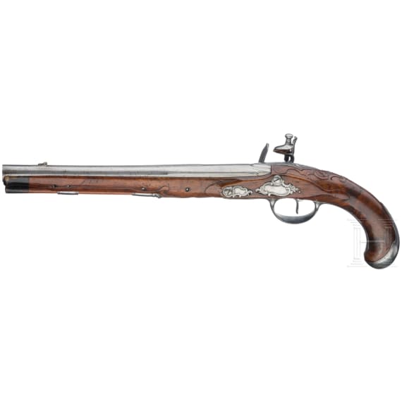 A German flintlock pistol, circa 1760