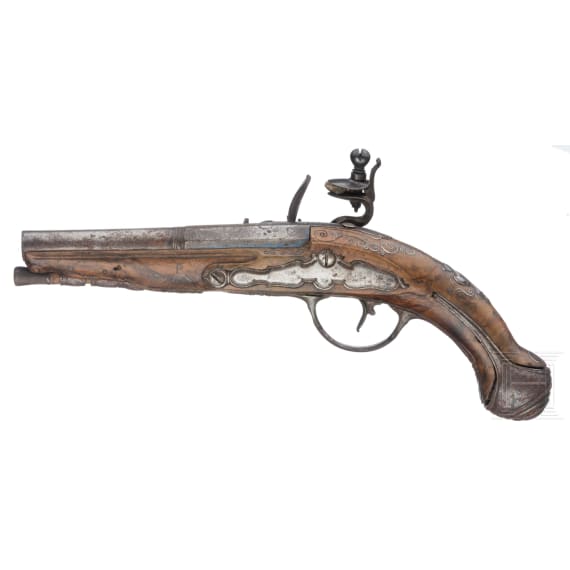 A flintlock pistol by B. Moreni in Gardone Val Trompia, Italy, circa 1760