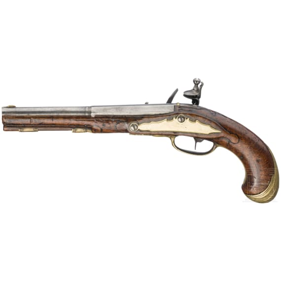 A flintlock pistol, I. D. Miehlich in Nast&auml;tten (D), circa 1770
