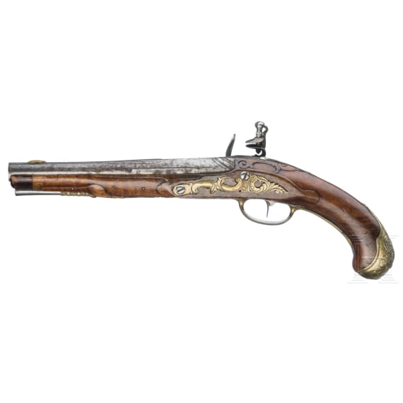 A German flintlock pistol, circa 1780