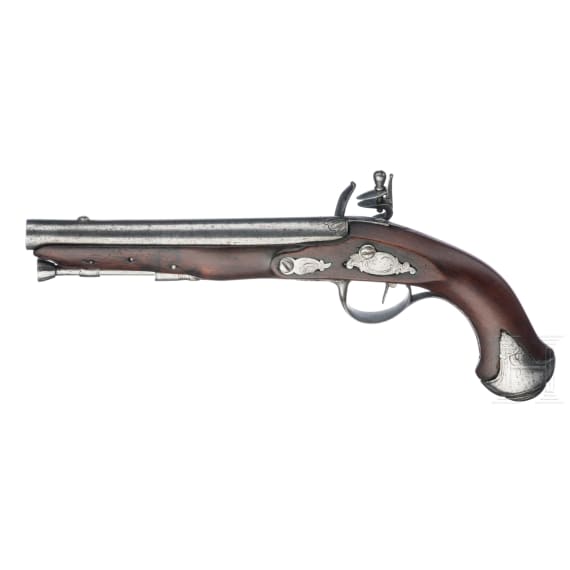 A French flintlock pistol, circa 1800