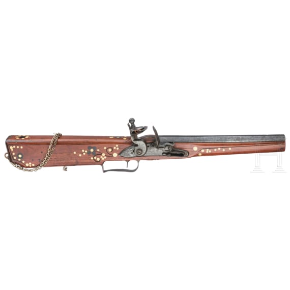 A flintlock shooting trap, circa 1800