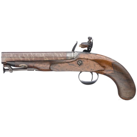 An English flintlock pistol, circa 1810
