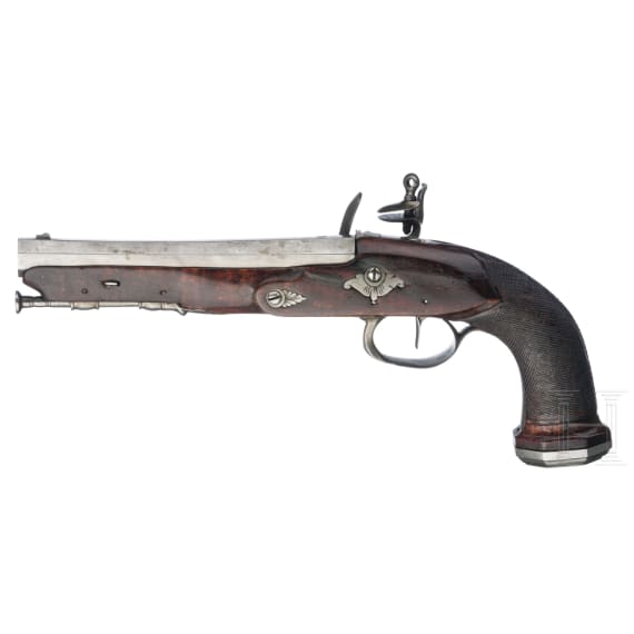 A French flintlock pistol, circa 1810/20