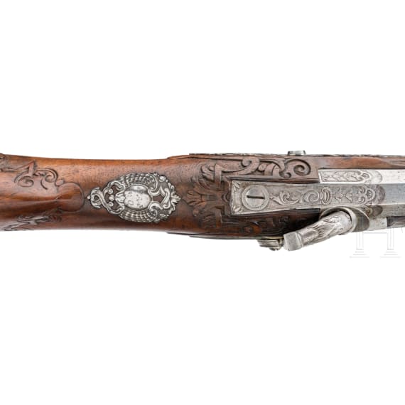 A converted percussion rifle, Wenzlaw in Neuwied (D), circa 1750