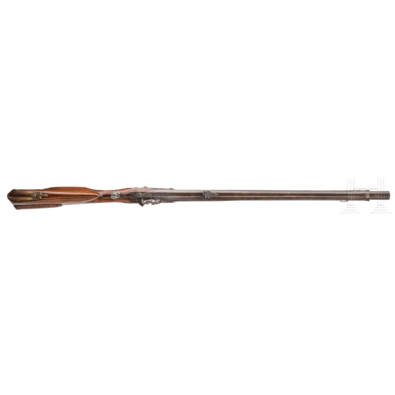 A converted German percussion rifle, circa 1780