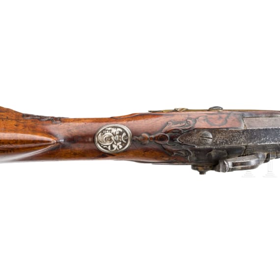 A converted German percussion rifle, circa 1780