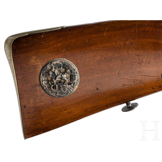 A heavy percussion target rifle, Julius Will in Zella, circa 1840