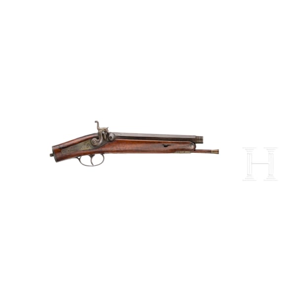 Dismountable percussion shotgun, Li&egrave;ge, around 1860