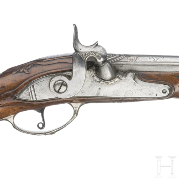 A German silver mounted percussion rifle, circa 1700
