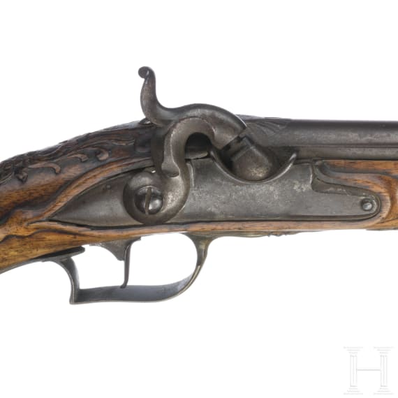 A South German percussion pistol, circa 1760