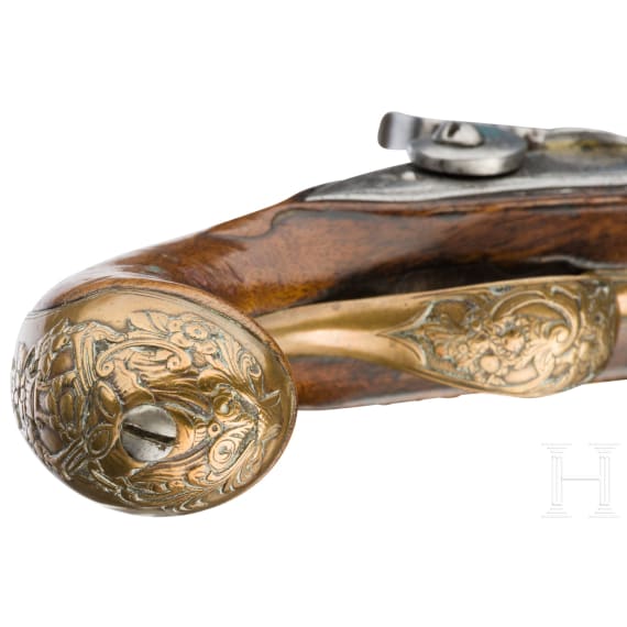 A French converted percussion pistol, circa 1780