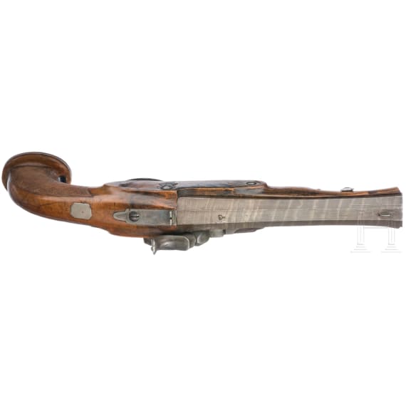 A pair of French percussion pistols, J. Maire &agrave; Plombieres, circa 1820