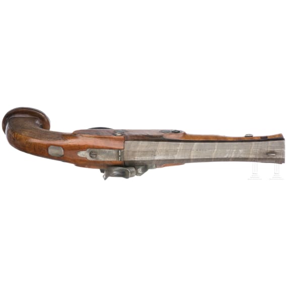 A pair of French percussion pistols, J. Maire &agrave; Plombieres, circa 1820