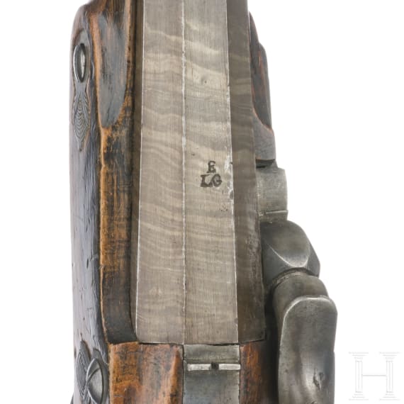 A pair of French percussion pistols, J. Maire &agrave; Plombieres, circa 1820