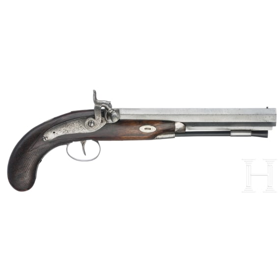 A percussion pistol, Birmingham, circa 1837