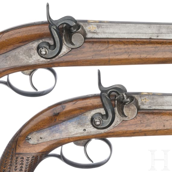A pair of percussion pistols, France, ca. 1840