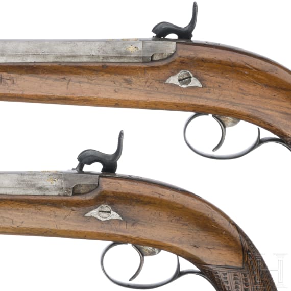 A pair of percussion pistols, France, ca. 1840