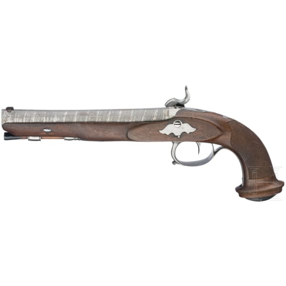 A German percussion pistol by Chevallier in Celle, circa 1840