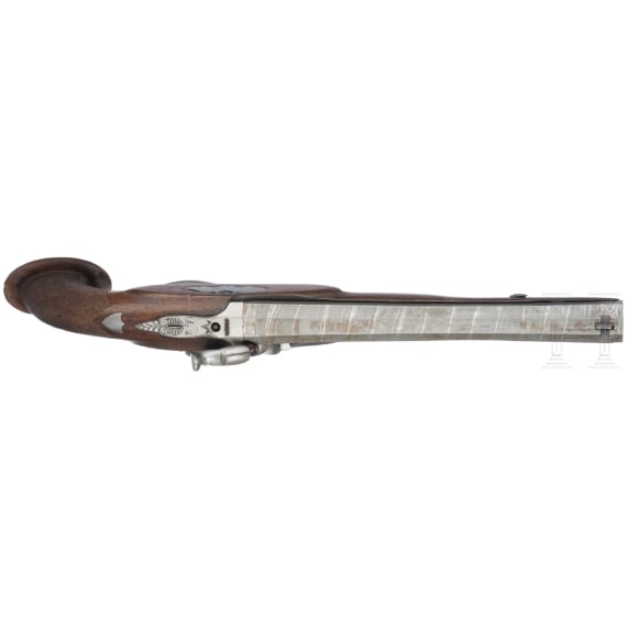 A German percussion pistol by Chevallier in Celle, circa 1840