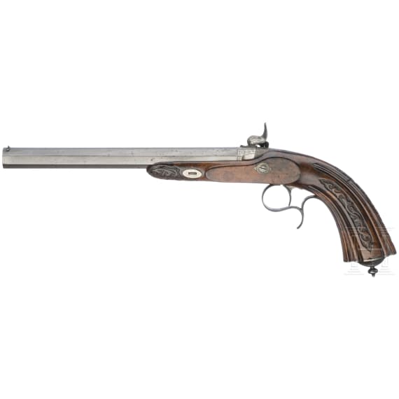 A pair of cased percussion-pistols by Gastine Renette, Paris, circa 1840/50