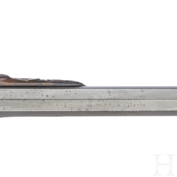 A pair of cased percussion-pistols by Gastine Renette, Paris, circa 1840/50