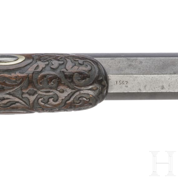 A pair of cased percussion-pistols by Gastine Renette, Paris, circa 1840/50
