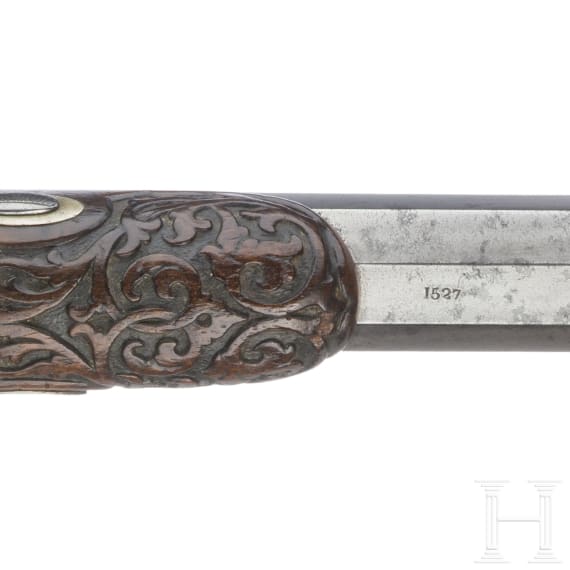 A pair of cased percussion-pistols by Gastine Renette, Paris, circa 1840/50