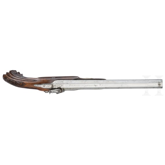 A pair of percussion pistols in a case, Geerinckx in Paris, circa 1850