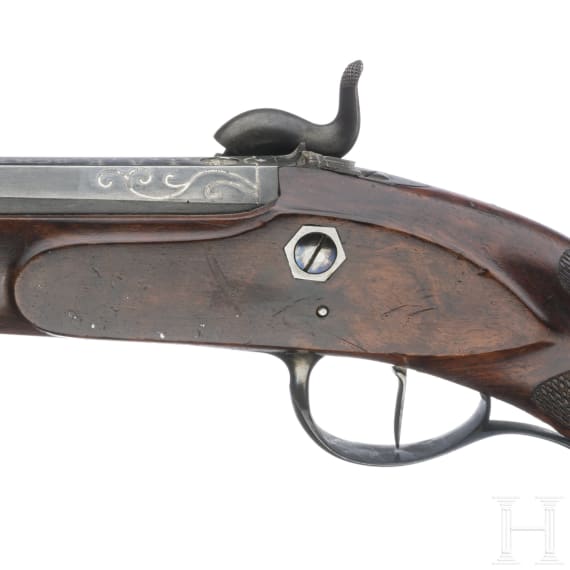 A pair of percussion travel pistols, Johann Adam Kuchenreuter, Regensburg, circa 1850