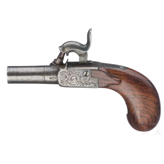 A pair of small percussion pocket pistols, Li&eacute;ge, circa 1850
