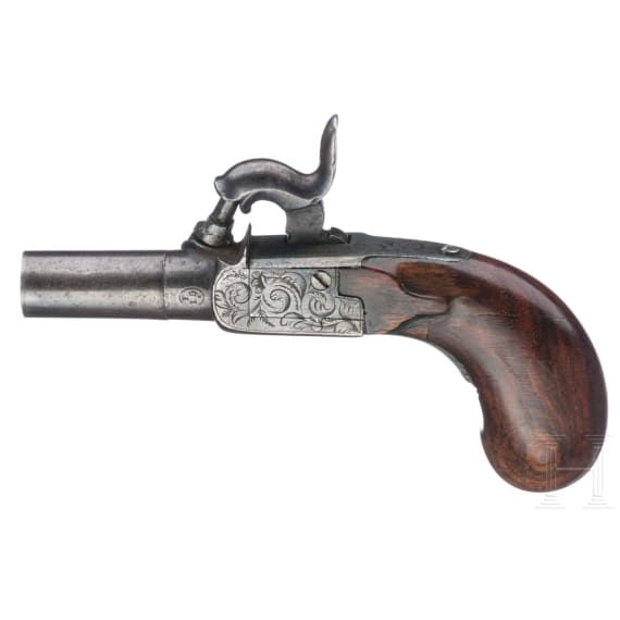A pair of small percussion pocket pistols, Li&eacute;ge, circa 1850