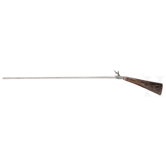 An early air gun with stock reservoir, late 18th century