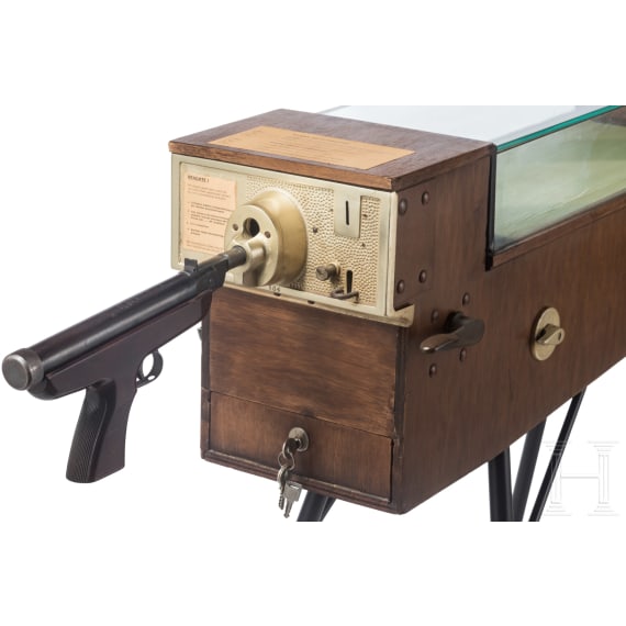 A portable German air pistol indoor shooting range, 2nd half of the 20th century