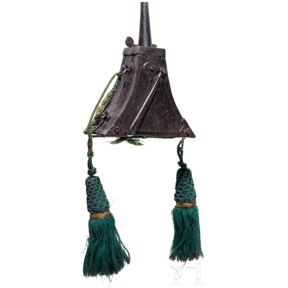A musketeer's powder flask, Nuremberg, circa 1550