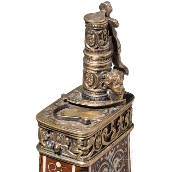 A significant deluxe powder flask from the armoury of the Dukes of Saxony, circa 1600