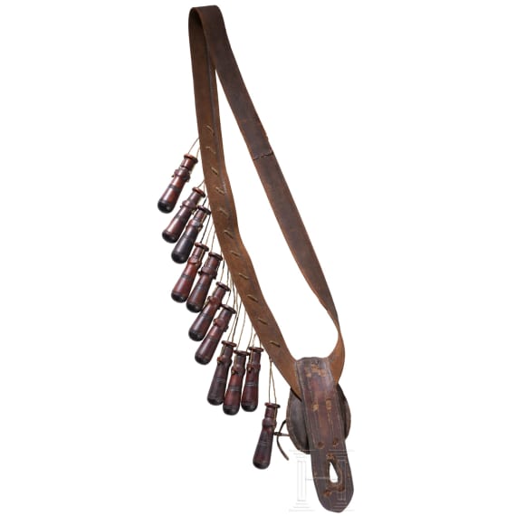A German musketeer's bandelier, circa 1620