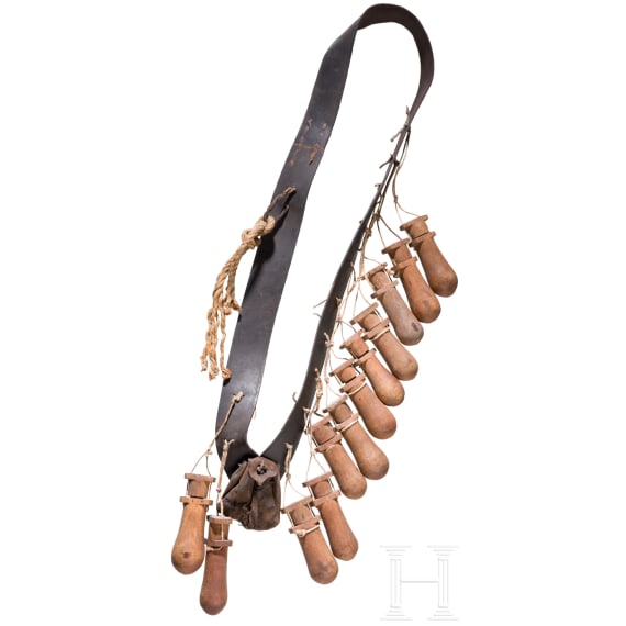 A German musketeer's bandolier, circa 1630