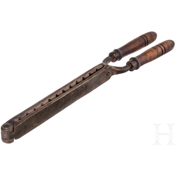 A large Austrian bullet gang mold, 17th century