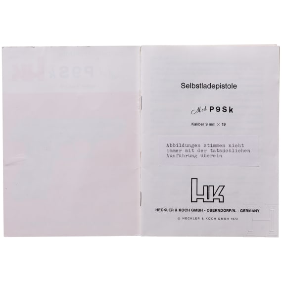 Heckler & Koch, preliminary manual for P9 Sk