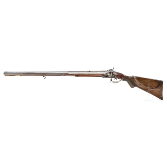 A percussion side by side shotgun, J. Eitel, Weilburg