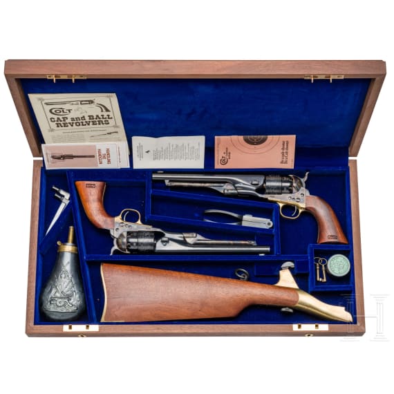 A cased pair of Colt Mod. 1860 Army Commemoratives
