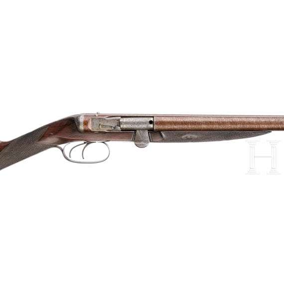 A double-barrelled firing needle shotgun, J. Needham & Co. in London, circa 1855