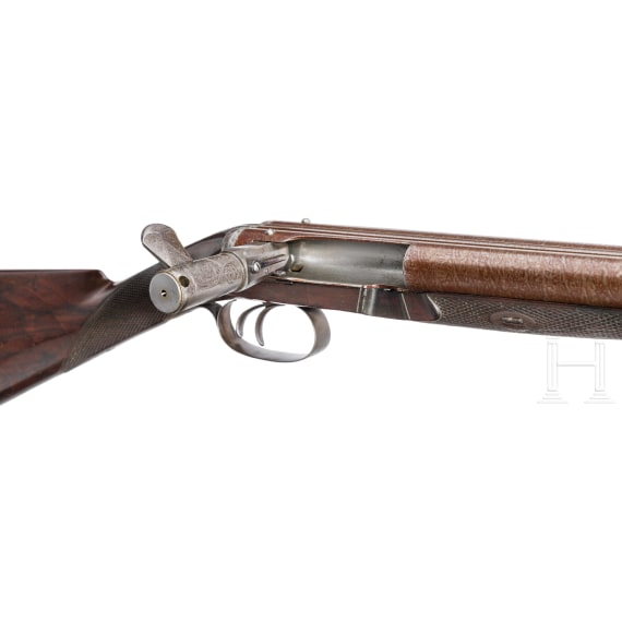 A double-barrelled firing needle shotgun, J. Needham & Co. in London, circa 1855