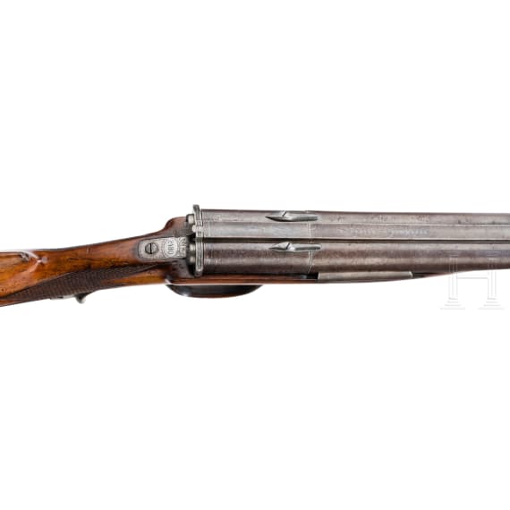 A double-barrelled firing needle shotgun with swivel action, Franz von Dreyse in S&ouml;mmerda (D), circa 1860