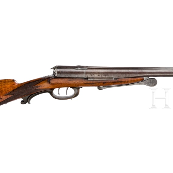 A double-barrelled firing needle shotgun with swivel action, Franz von Dreyse in S&ouml;mmerda (D), circa 1860