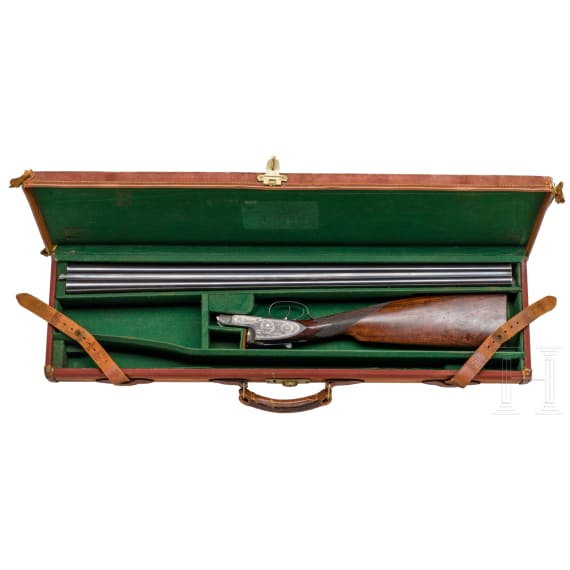 A cased side-by-side shotgun by Joseph Lang & Son