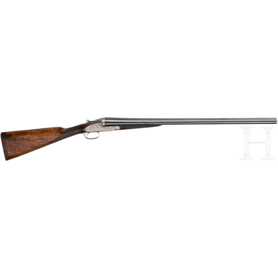 A cased Midland side-by-side shotgun, Birmingham