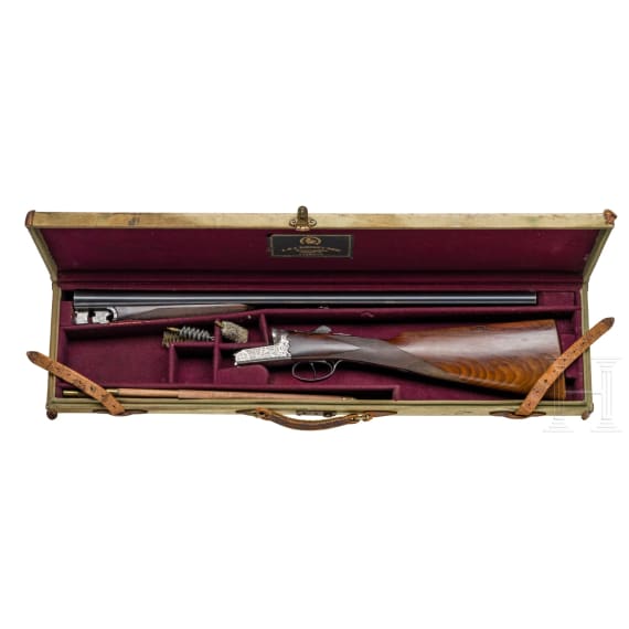 A cased side-by-side shotgun by Piotti, Gardone